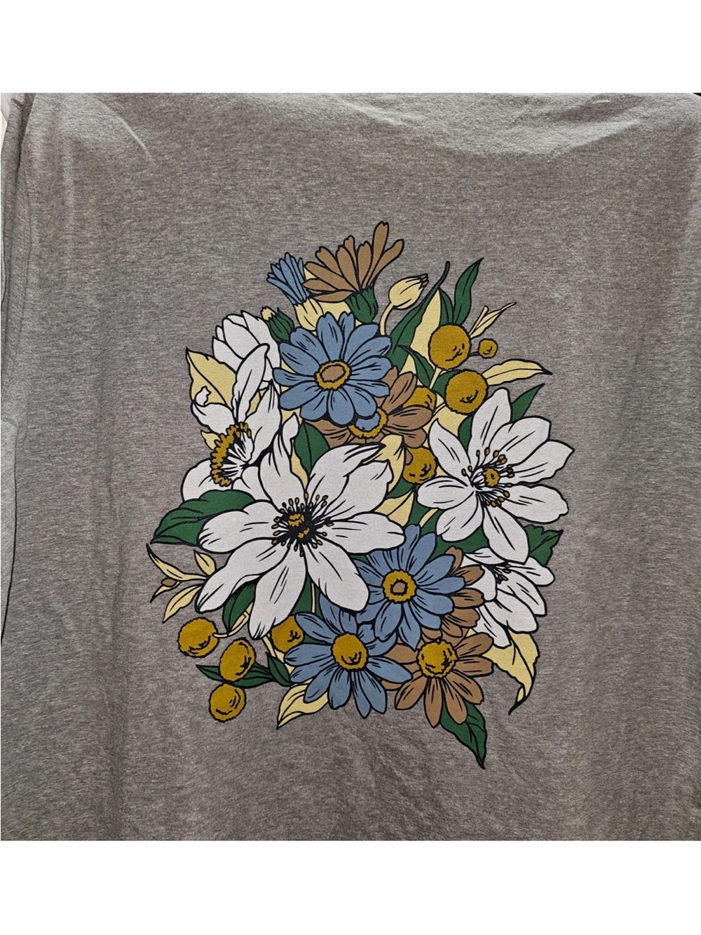 NWT Goodfellow & Co Men’s Floral Graphic Tee Gray Short Sleeve XL